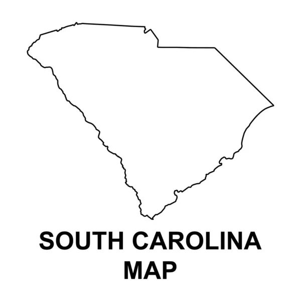 South Carolina Kartenform Vereinigte Staaten Von Amerika Flaches Konzept Symbol — Stockvektor