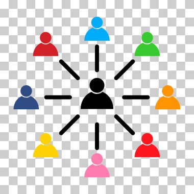 Employee engagement community vector icon, person flat web symbol design vector illustration .