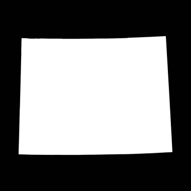 Wyoming map shape, united states of america. Flat concept icon symbol vector illustration .