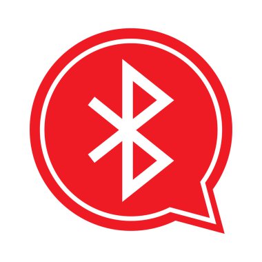 Bluetooth teknoloji simgesi, ağ bağlantısı web sembolü, mobil, bilgisayar, dizüstü bilgisayar vektör illüstrasyonları için veri paylaşımı .