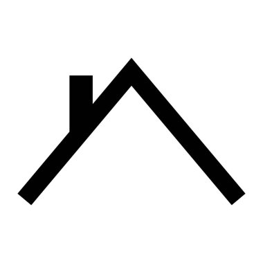 Çatı evi silueti simgesi, şehir konsepti şablon panoraması, manzara vektör çizimi .