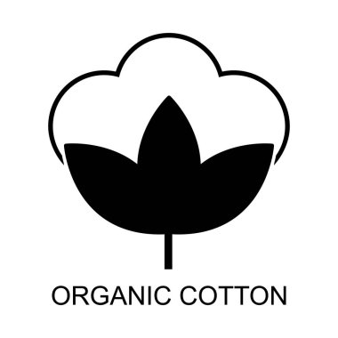 Cotton organic icon, clothing symbol natural symbol, web graphic vector illustration .