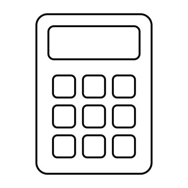 Hesap makinesi simgesi, matematik web düğmesi vektör illüstrasyonu. İnternet sitesi finans teknolojisi tasarımı .