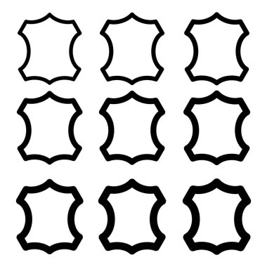 Deri deri moda ikonu, hayvan materyali grafik işareti, doku tasarım vektörü çizimi .