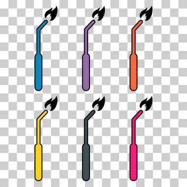 Kaynak teknolojisi simgesi, metal araç gereç sembolü, güvenli kaynak vektör çizimi .