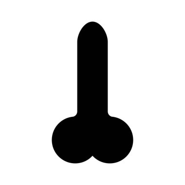Man anatomy organ, penis pictogram icon, masculine genital web graphic vector illustration .