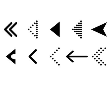 İnternet düğmesi, çevrimiçi web tasarımı ok taşıma simgesi, vektör illüstrasyonu kümesi .