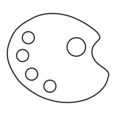 Renkli düz sanat aracı paleti, sanatçı web tasarımı grafik çizimi illüstrasyonu .