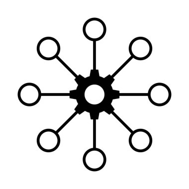 Multichannel digital design icon, omnichannel flat web symbol, internet vector illustration .