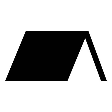 Çatı evi silueti simgesi, şehir konsepti şablon panoraması, manzara vektör çizimi .