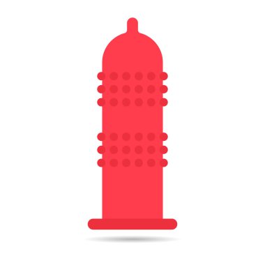 Prezervatif simgesi gölgesi, sağlık koruması kauçuk sembolü, önleme ağ tasarım vektörü illüstrasyonu .