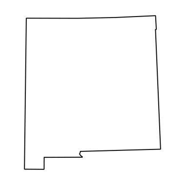 New Mexico map, united states of america. Flat concept icon symbol vector illustration .