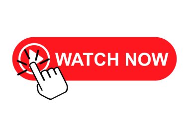 Watch now icon, website online button player symbol, play video vector illustration .