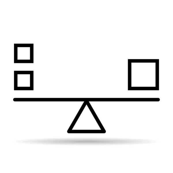 Balance Harmony Justice Vector Icon Shadow Isolated Business Flat Symbol — Stockový vektor