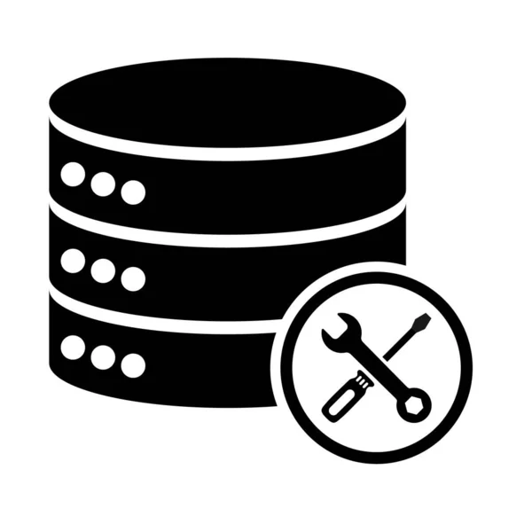 Datenbank Speichersymbol Internet Netzwerk Server Cloud Datensymbol Vektor Abbildung Des — Stockvektor
