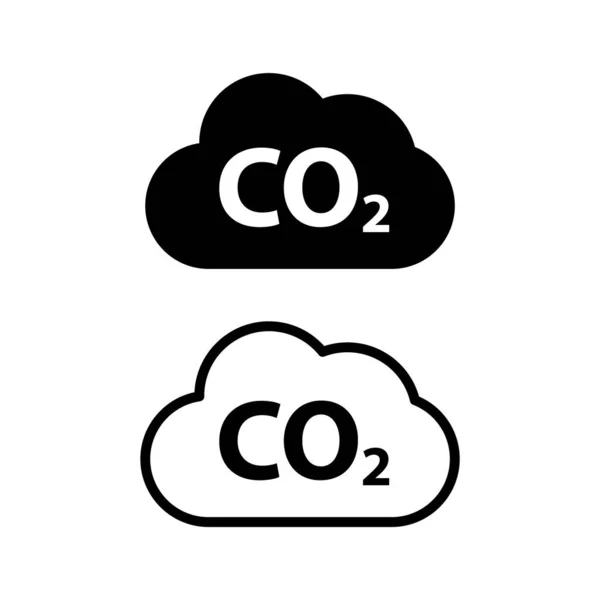 一套二氧化碳减排云图 清洁全球排放 环境生态设计符号矢量图解 — 图库矢量图片