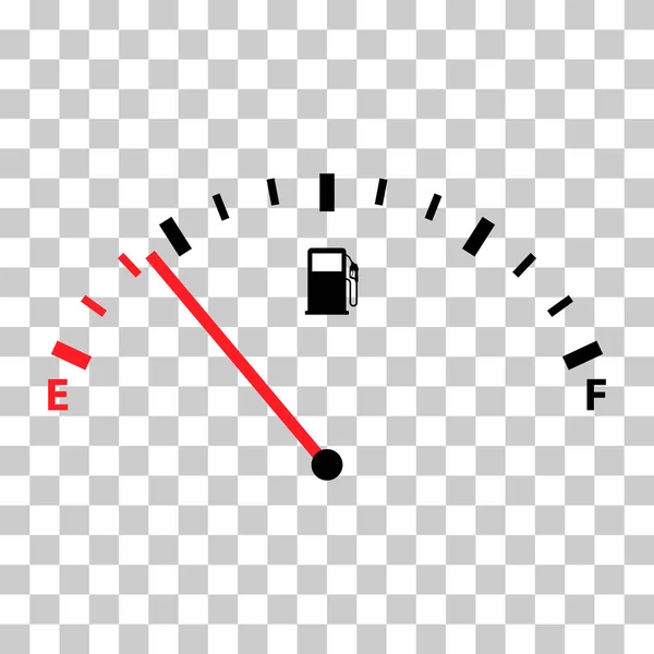 Fuel Car Indicator Icon Gauge Petrol Automobile Meter Symbol Control — Stock Vector