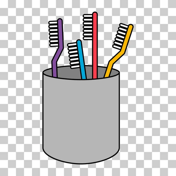 Tooth Brush Care Icon Dental Hygiene Web Sign Health Medicine — Vector de stock