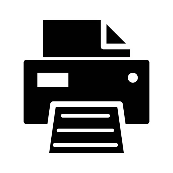 Printer Document Web Icoon Printout Machine Technologie Platte Teken Vector — Stockvector
