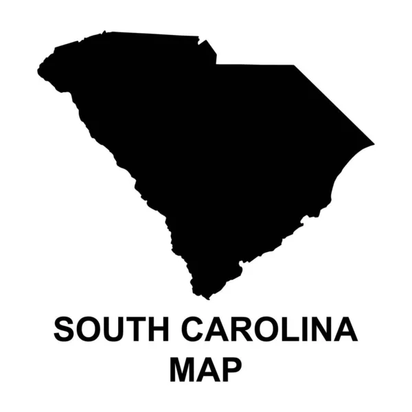 Jižní Karolína Tvaru Mapy Spojené Státy Americké Ilustrace Vektorového Symbolu — Stockový vektor