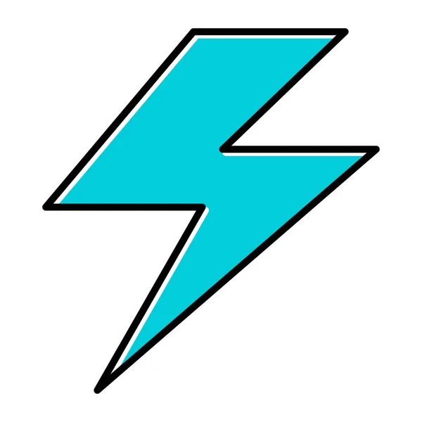 Lichtflitser Pictogram Elektrische Lading Power Symbool Grafische Platte Ontwerp Vector — Stockvector