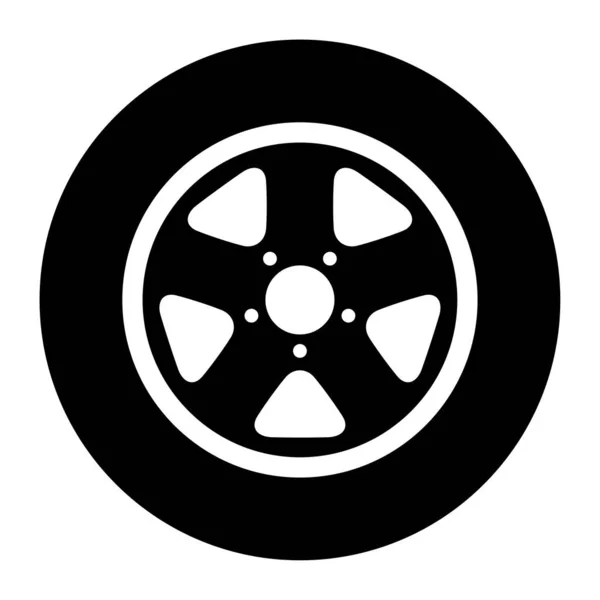 Αυτόματο Εικονίδιο Τροχού Αυτοκινήτου Όχημα Σύμβολο Χείλος Του Ελαστικού Αυτοκίνητο — Διανυσματικό Αρχείο