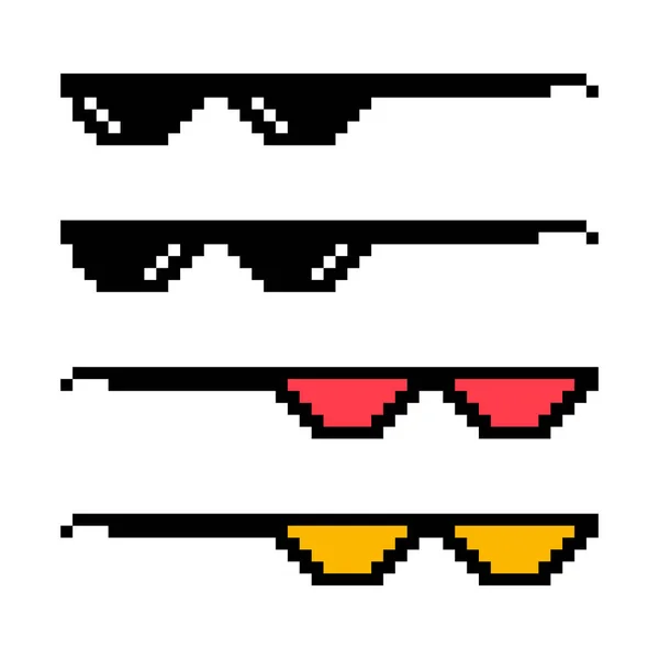 재미있는 선글라스 아이콘 스타일 Meme Sunglasses Thug Vector Illustration — 스톡 벡터