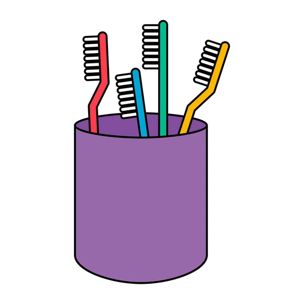 Tooth Brush Care Icon Dental Hygiene Web Sign Health Medicine — Stockový vektor