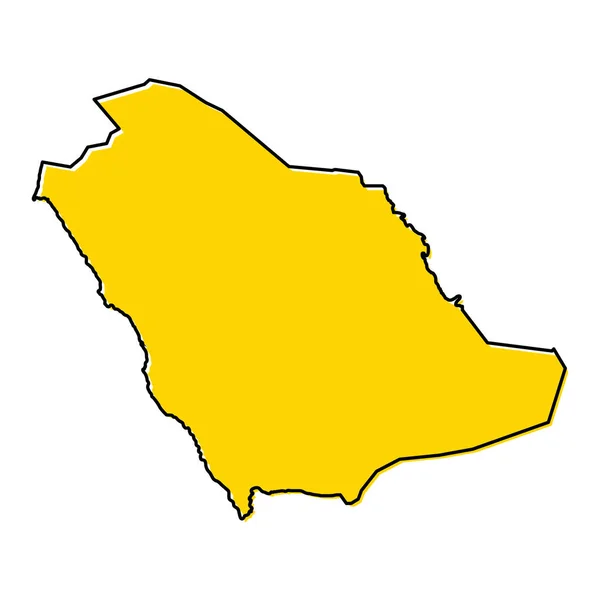 Arabia Saudita Alto Mapa Detallado Geografía Icono Gráfico País Asia — Vector de stock
