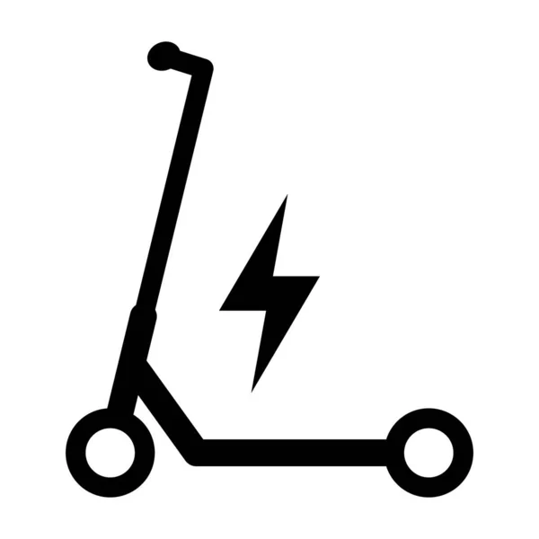 Elektroroller Symbol Städtische Wohnung Umweltfreundlichen Transport Fahrzeug Vektor Illustration — Stockvektor