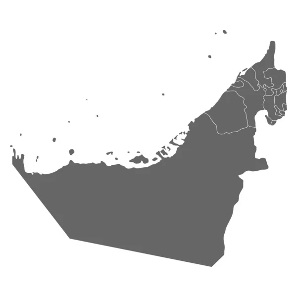 United Arab Emirates Map Icon Geography Blank Concept Isolated Graphical — стоковий вектор
