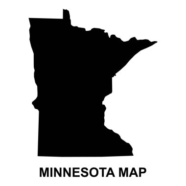 Minnesota map shape, united states of america. Flat concept icon symbol vector illustration .