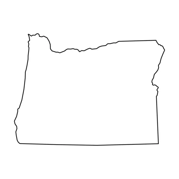 Oregonská Mapa Spojené Státy Americké Ilustrace Vektorového Symbolu Ploché Koncepce — Stockový vektor