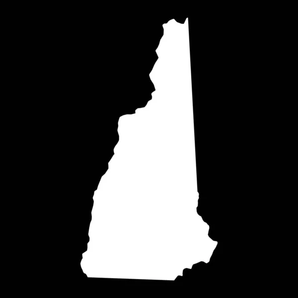 New Hampshire Map United States America Flat Concept Icon Symbol — Vettoriale Stock