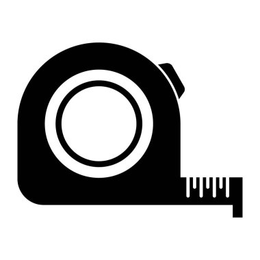 Ölçüm mezurası simgesi, ölçüm aracı konsept tasarım sembolü, aracı düz vektör illüstrasyonu .