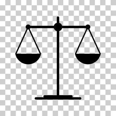 Eşit ölçekte simge, avukat suç ağı işareti, koruma dengesi izole vektör illüstrasyonu .
