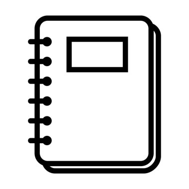 Spiral notebook icon, paper blank page symbol, note web flat vector illustration .