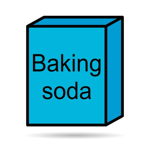 Baking Soda Ingredient Icon Shadow Cook Food Design Symbol Bakery — Archivo Imágenes Vectoriales