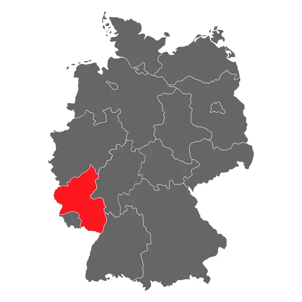 Значок Карты Германии Рейнланд Пфальц Географическая Пустая Концепция Изолированная Графическая — стоковый вектор