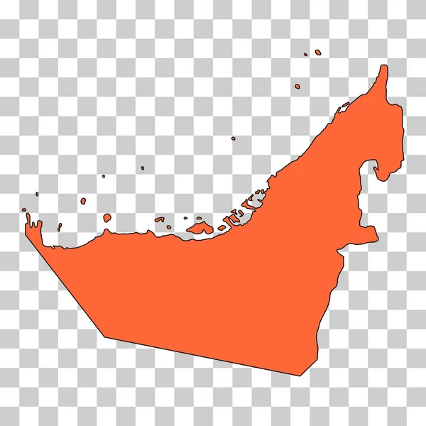 United Arab Emirates Map Icon Geography Blank Concept Isolated Graphic — Image vectorielle