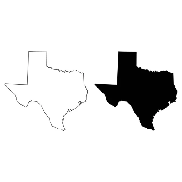 텍사스 지도의 미국의 일러스트 — 스톡 벡터