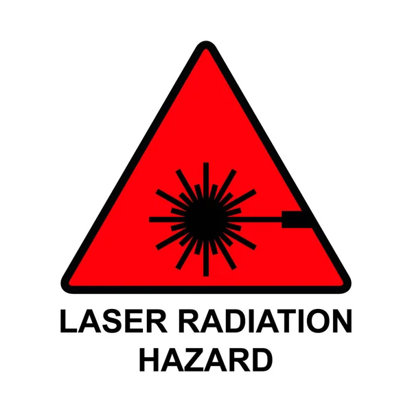 Ikona Ostrzegawcza Promieniowania Laserowego Ilustracja Wektora Informacji Bezpieczeństwie — Wektor stockowy