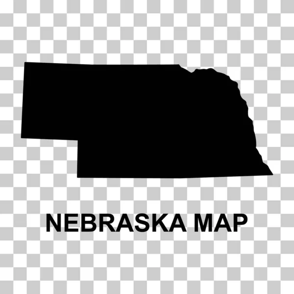 Nebraska Map Shape United States America Flat Concept Icon Symbol — Stok Vektör