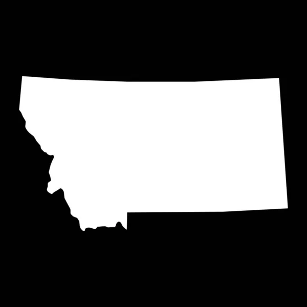 Μοντάνα Σχήμα Χάρτη Ηνωμένες Πολιτείες Αμερικής Εικόνα Διανύσματος Εικονιδίου Επίπεδης — Διανυσματικό Αρχείο