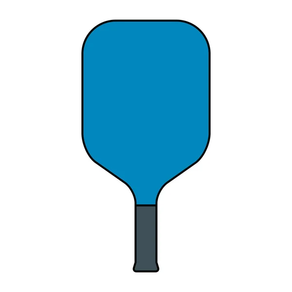 Pickleball Racket Sport Indoor Paddle Icon Web Flat Symbol Vector — Stock Vector
