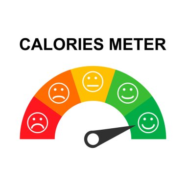 Kaloriler sağlıklı beslenme ikonu, besin besinleri düşük işaret, kcal sıfır web vektör çizimi .