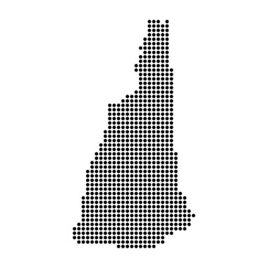 New Hampshire map, united states of america. Flat concept icon symbol vector illustration .