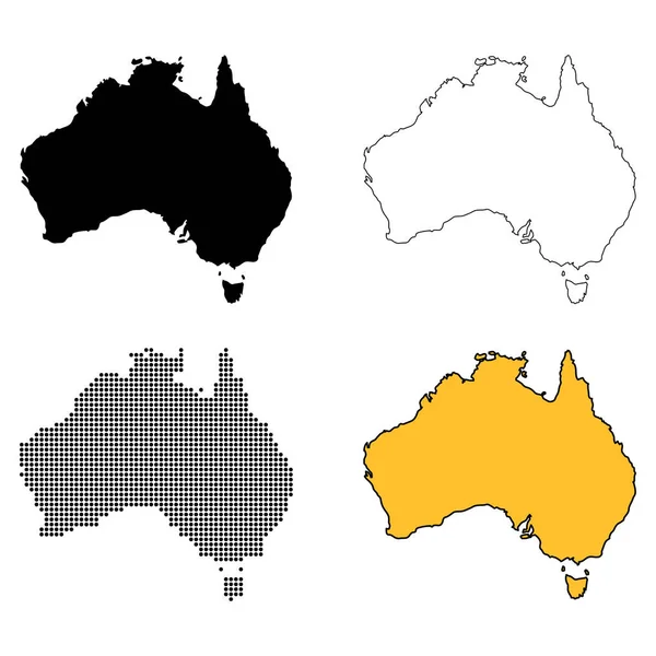 オーストラリア地図のアイコン 地理的空白概念 孤立したグラフィック背景ベクトル図 — ストックベクタ