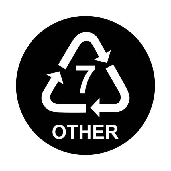 Plastik Symbol Ökologie Recycling Zeichen Isoliert Auf Weißem Hintergrund Symbol — Stockvektor