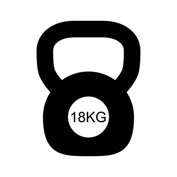 Kettlebell Icône Symbole Sport Forme Physique Illustration Vectorielle Équipement Fer — Image vectorielle